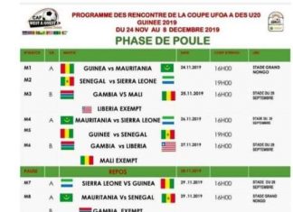 TOURNOI UFOA A (U20): LE CALENDRIER COMPLET DE LA COMPÉTITION !!