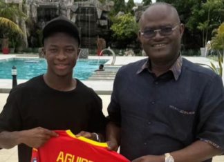 L’INTERNATIONAL GUINÉEN AGUIBOU CAMARA REÇU CE VENDREDI PAR KERFALLA CAMARA KPC