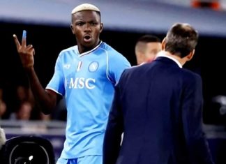 VICTOR OSHIMEN TROUVE UN POINT DE CHUTE