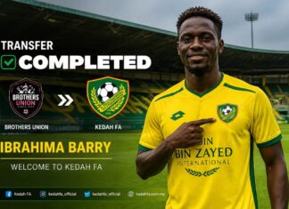 Ibrahima Barry rejoint Kedah FA en Malaisie