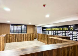 Rénovation du Stade du 28 Septembre : le Media Center, la salle de presse et la zone mixte dévoilés