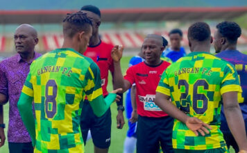 GANGAN FC VS KOLOMBADA : SIX BUTS INSCRITS, MAIS PAS DE VAINQUEUR